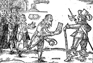 Un escocés solicitando a Carlos I (1600-49) de English School
